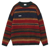 80er Vintage Indie Ästhetik Streifen Strickpullover